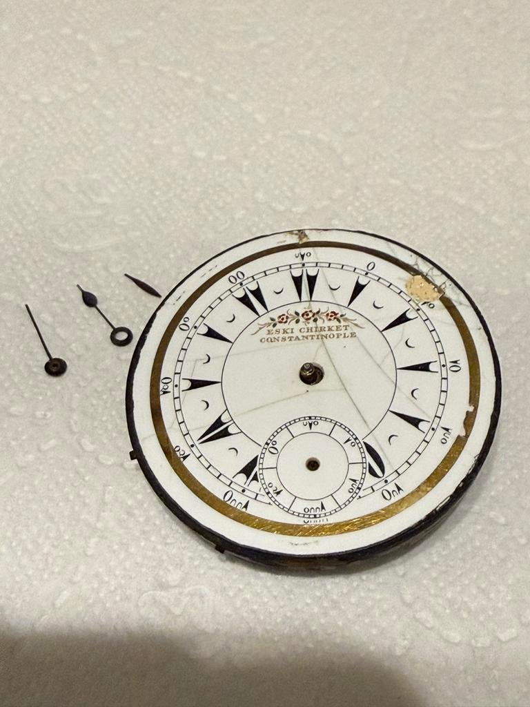 Antiek zakhorloge uurwerk - Eskici Cirket Constantinople, Antiek en Kunst, Ophalen of Verzenden
