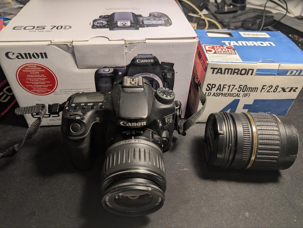 Canon EOS 70D met kitlens en Tamron SP AF17-50mm F/2.8, 20 Megapixel, Gebruikt, Spiegelreflex, Canon