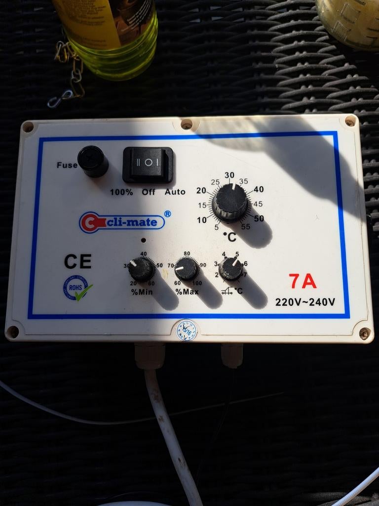 Cli-mate Klimaatregelaar 7A duo voor Kweekruimte, Ophalen of Verzenden, Gebruikt
