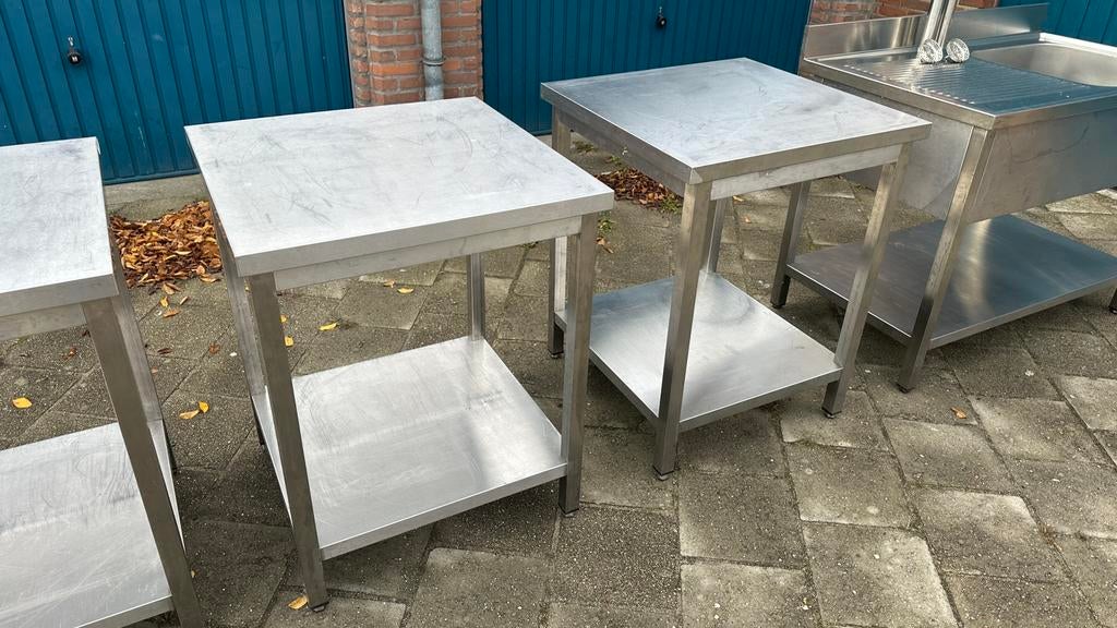 Rvs werktafels, Ophalen, Gebruikt