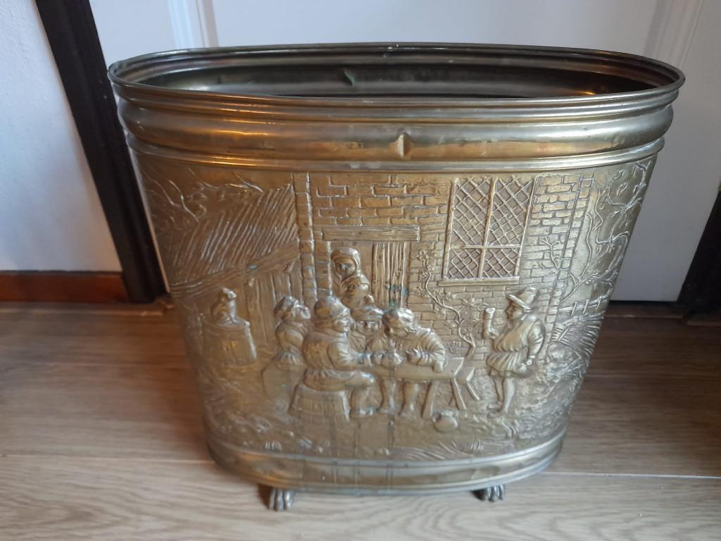 Antieke messing paraplu bak, Antiek en Kunst, Ophalen