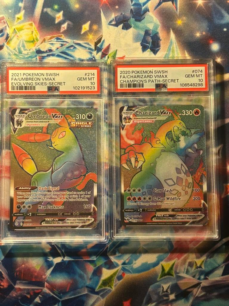 2 PSA 10 POKEMON KAARTEN, Ophalen of Verzenden, Nieuw, Losse kaart, Foil