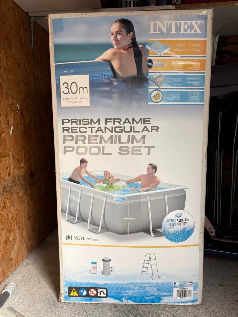 Intex Prism Frame Premium Zwembad, Ophalen, 200 tot 300 cm, 80 tot 120 cm, Zo goed als nieuw