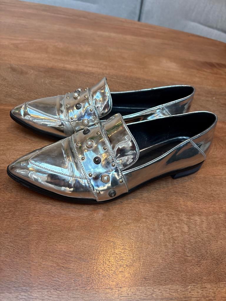 Josh V zilveren schoenen maat 41 (valt als 39), Ophalen of Verzenden, Gedragen, Overige kleuren, Instappers