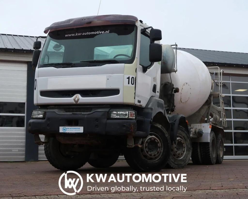 Renault Kerax 370 8X4/ MIXER/ BARYVAL 9 M3/ CRUISE CONTROL/, 370 pk, Achterwielaandrijving, Renault, Wit