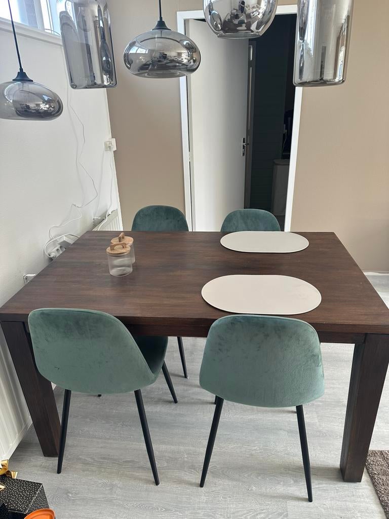 Eettafel 160x80 uitschuifbaar tot 200x80, Huis en Inrichting, Tafels | Eettafels, Ophalen, 50 tot 100 cm, Zo goed als nieuw, 150 tot 200 cm