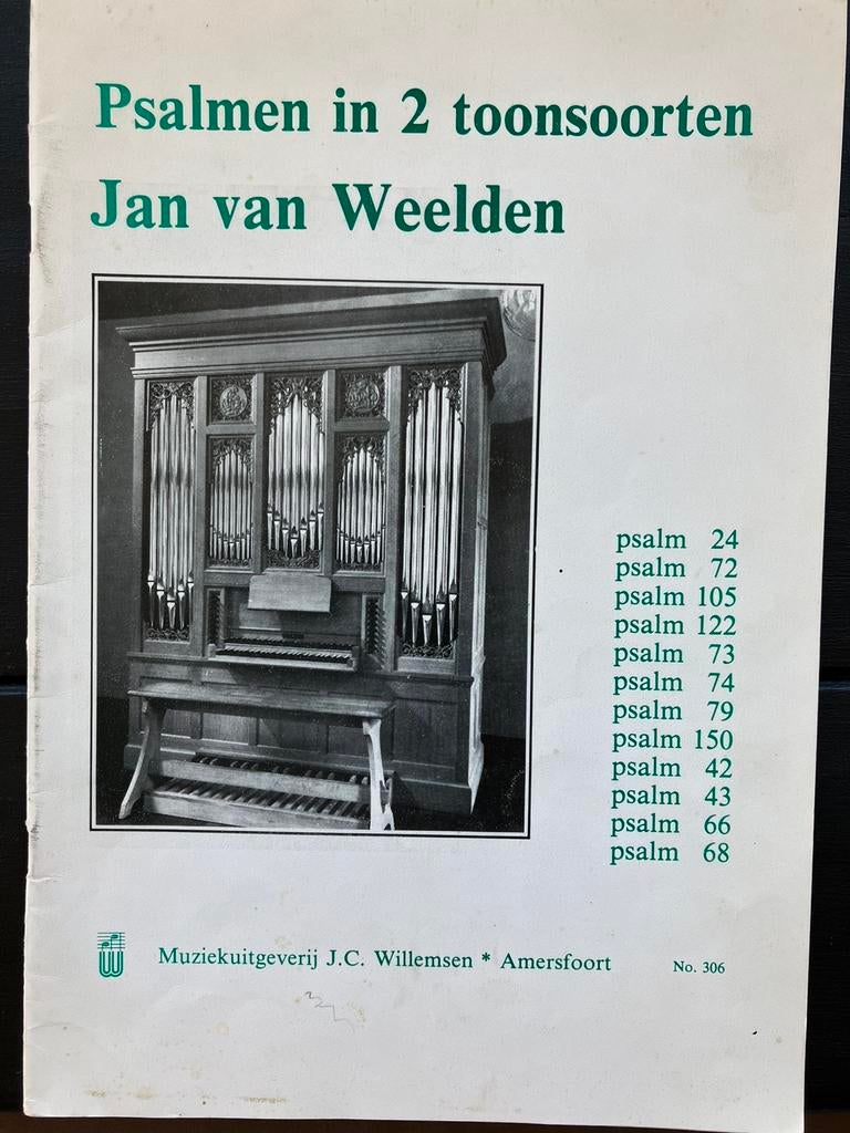 Bladmuziek psalmen in 2 toonsoorten van Weelden orgel, Muziek en Instrumenten, Ophalen of Verzenden, Zo goed als nieuw, Overige soorten