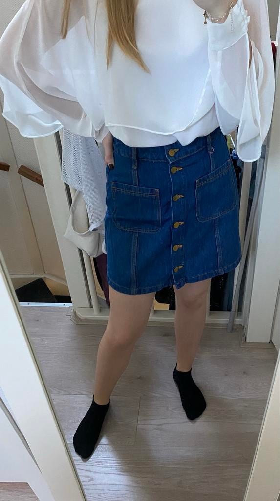 Spijkerrok van H&M maat S, Blauw, Ophalen of Verzenden, Zo goed als nieuw, Maat 36 (S)