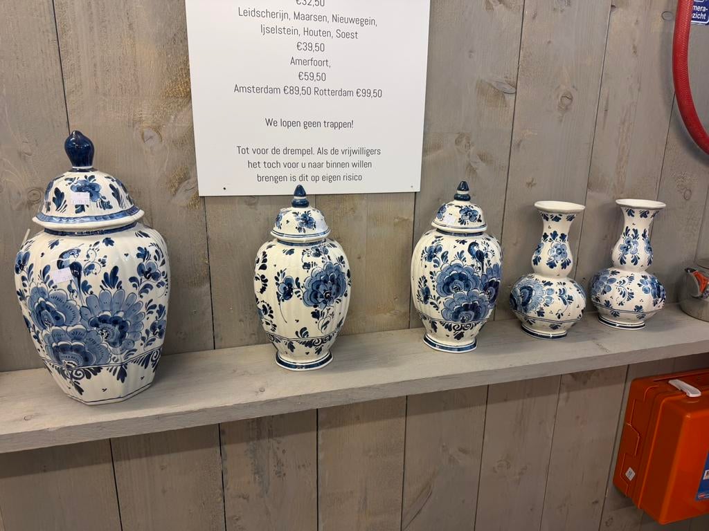 Delfts Blauwe Vaas - Handgeschilderd, Ophalen