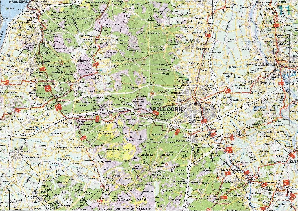 C207 plattegrond omgeving apeldoorn deventer, 2000 tot heden, Ophalen of Verzenden, Nederland, Landkaart