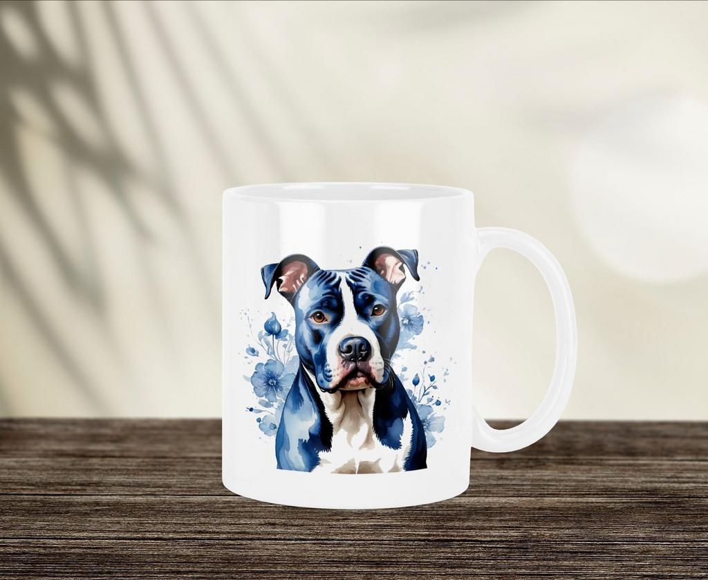 American Staffordshire Terriër Delfts Blauwe mok, Huis en Inrichting, Keuken | Servies, Nieuw, Verzenden