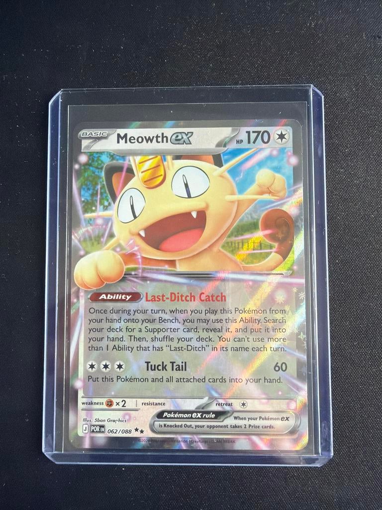 Meowth ex 062/088, Ophalen of Verzenden, Zo goed als nieuw, Losse kaart, Foil