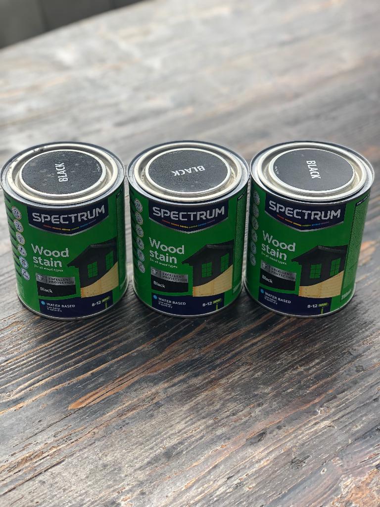 3x nieuwe Beits Zwart 750ml, Doe-het-zelf en Verbouw, Verf, Beits en Lak, Ophalen, Zwart, Nieuw, Beits