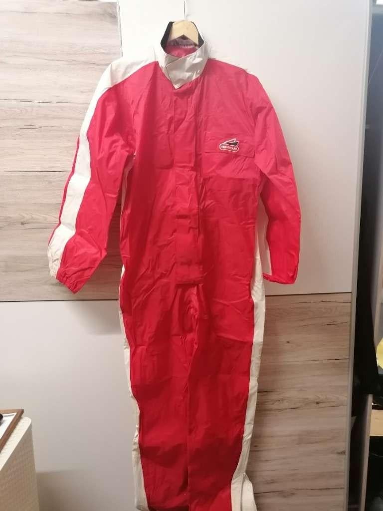 Motor regen overall rood wit, Ophalen, Hein Gericke