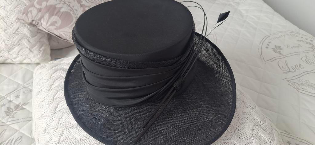 Failsworth Millinery zwarte zomerhoed, Kleding | Dames, Hoeden en Petten, 56 of 57 cm (M, 7 of 7⅛ inch), Failsworth Millinery