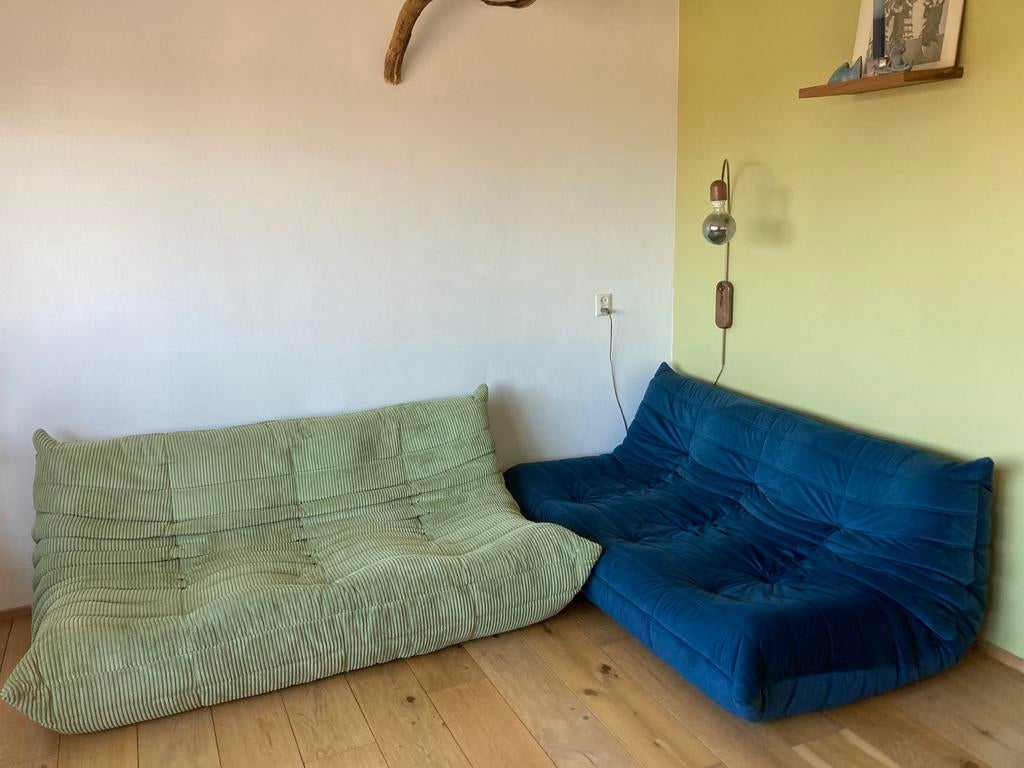 Ligne Roset design 2 x 3 zits– opnieuw gestoffeerd”, Ophalen, Zo goed als nieuw, 75 tot 100 cm