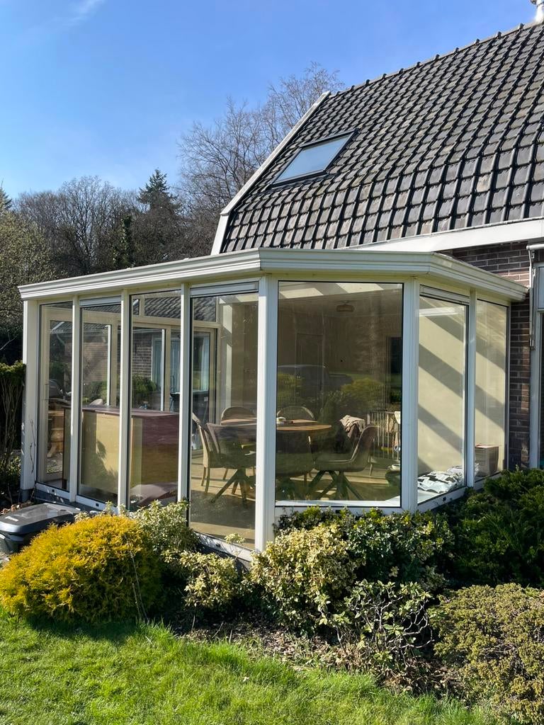 Aluminium Serre / Veranda met schuifpui en verlichting, Tuin en Terras, Overkappingen, Ophalen, Gebruikt, Serre