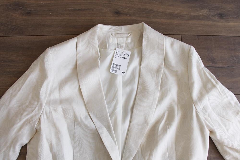 Prachtig Nieuw H&M Jasje (Maat 40) - 62 € 35,-, Maat 38/40 (M), H&M, Beige, Ophalen of Verzenden
