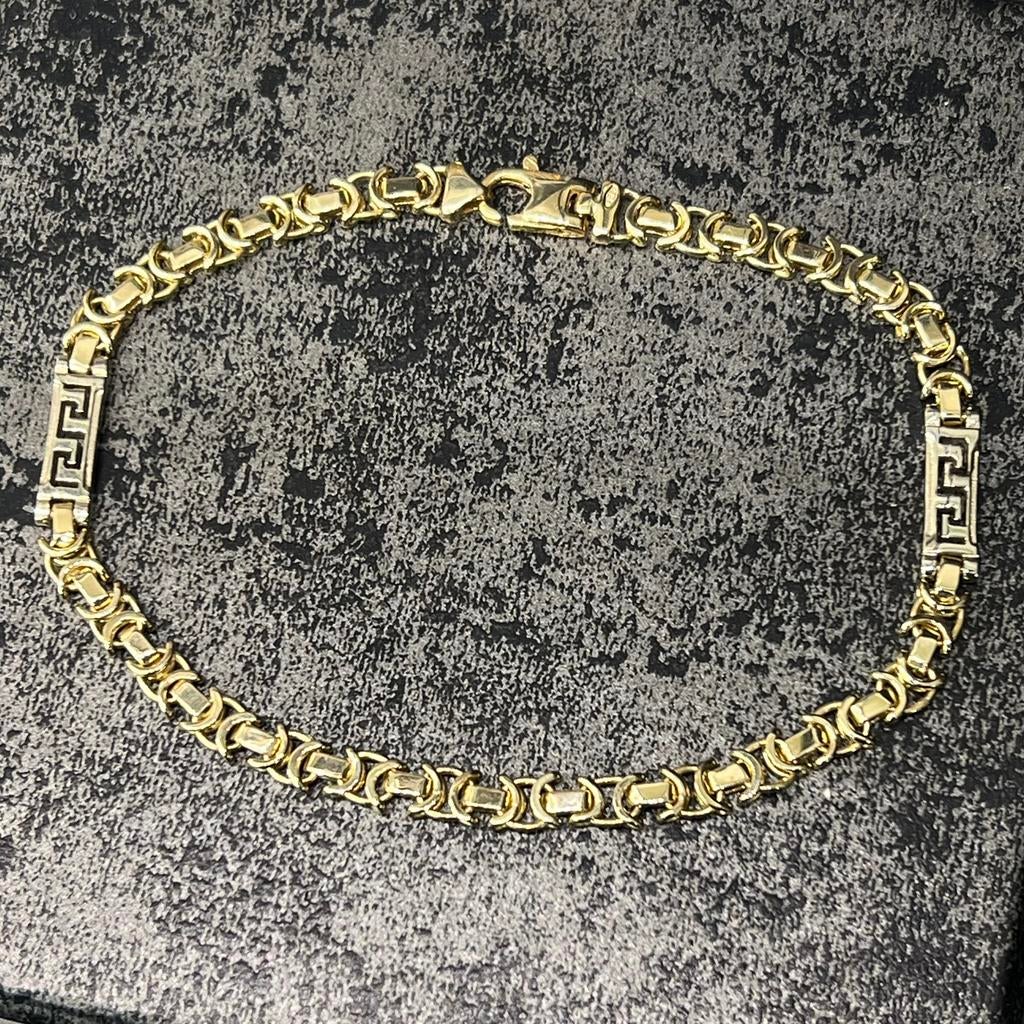 14k gouden armband koningsschakel massief 13,2 gram, Ophalen of Verzenden, Nieuw, Goud