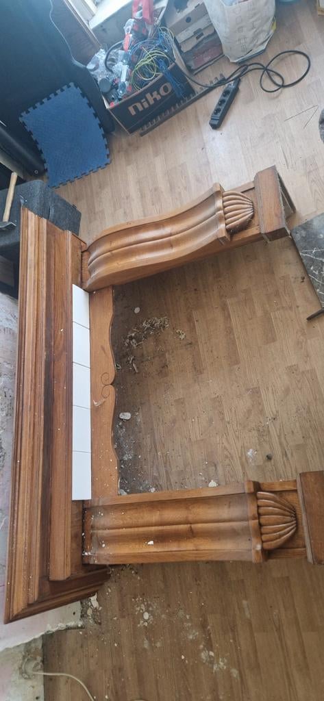 Houten ombouw openhaard, Ophalen, Gebruikt, Vrijstaande haard, Houthaard