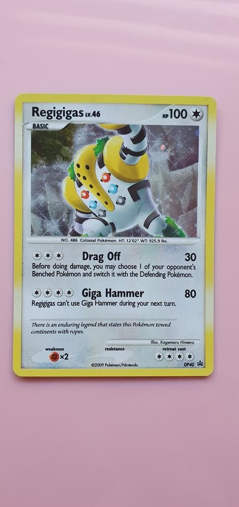 Regigigas DP40 Holo pokemon kaart, Ophalen of Verzenden, Zo goed als nieuw