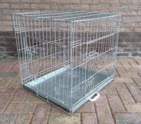 Grote bench / transportbox; RVS L62xB55xH62, Dieren en Toebehoren, Ophalen, Gebruikt