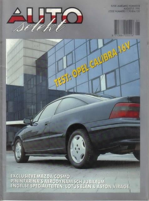 Autoselekt 8 1990 : Opel Calibra 16V - Mazda Cosmo - Lotus, Ophalen of Verzenden, Gelezen, Algemeen