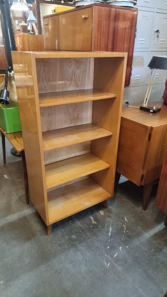 Vintage boekenkast jaren 60, Ophalen, Gebruikt, ,, ,