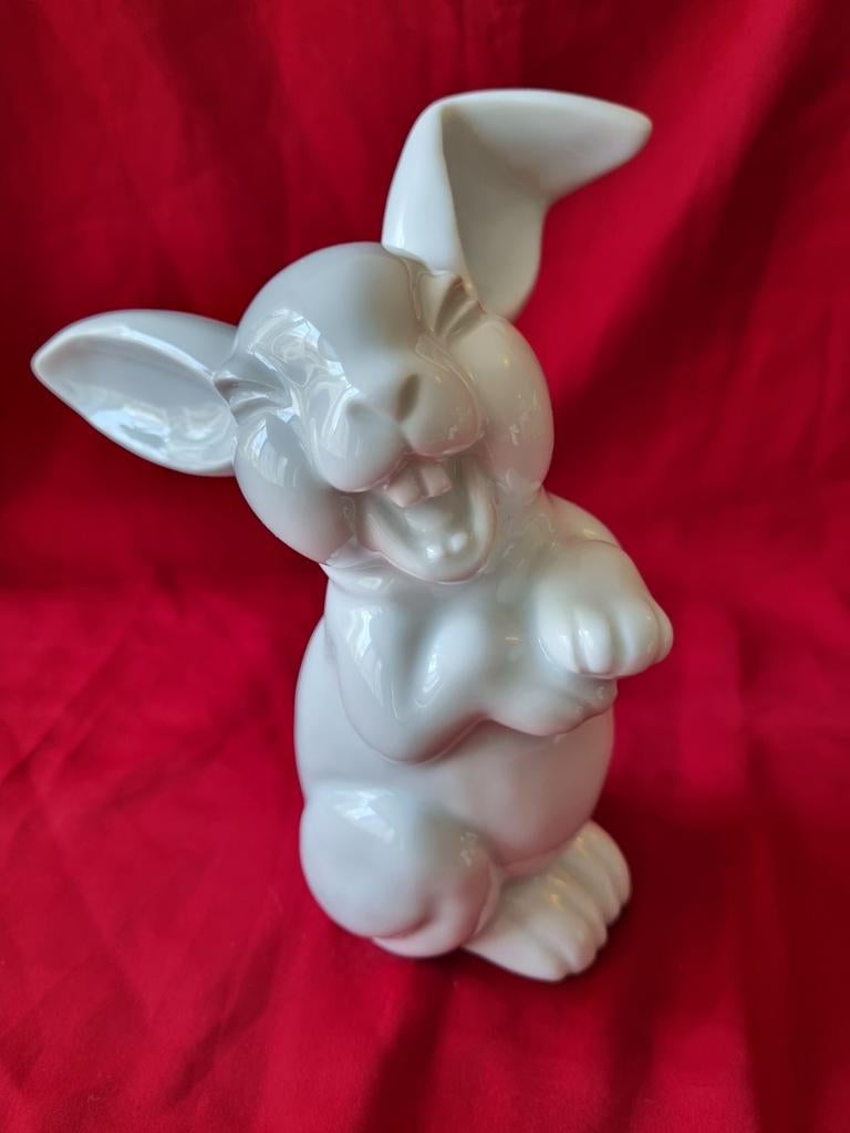 Lachend Paas Konijn Beeldje - Wit Keramiek, Rosenthal., Ophalen of Verzenden, Zo goed als nieuw