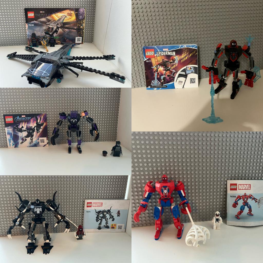 5 lego marvel sets: 76204,76308,76276,76186 en 76171., Ophalen of Verzenden, Zo goed als nieuw, Complete set, Lego