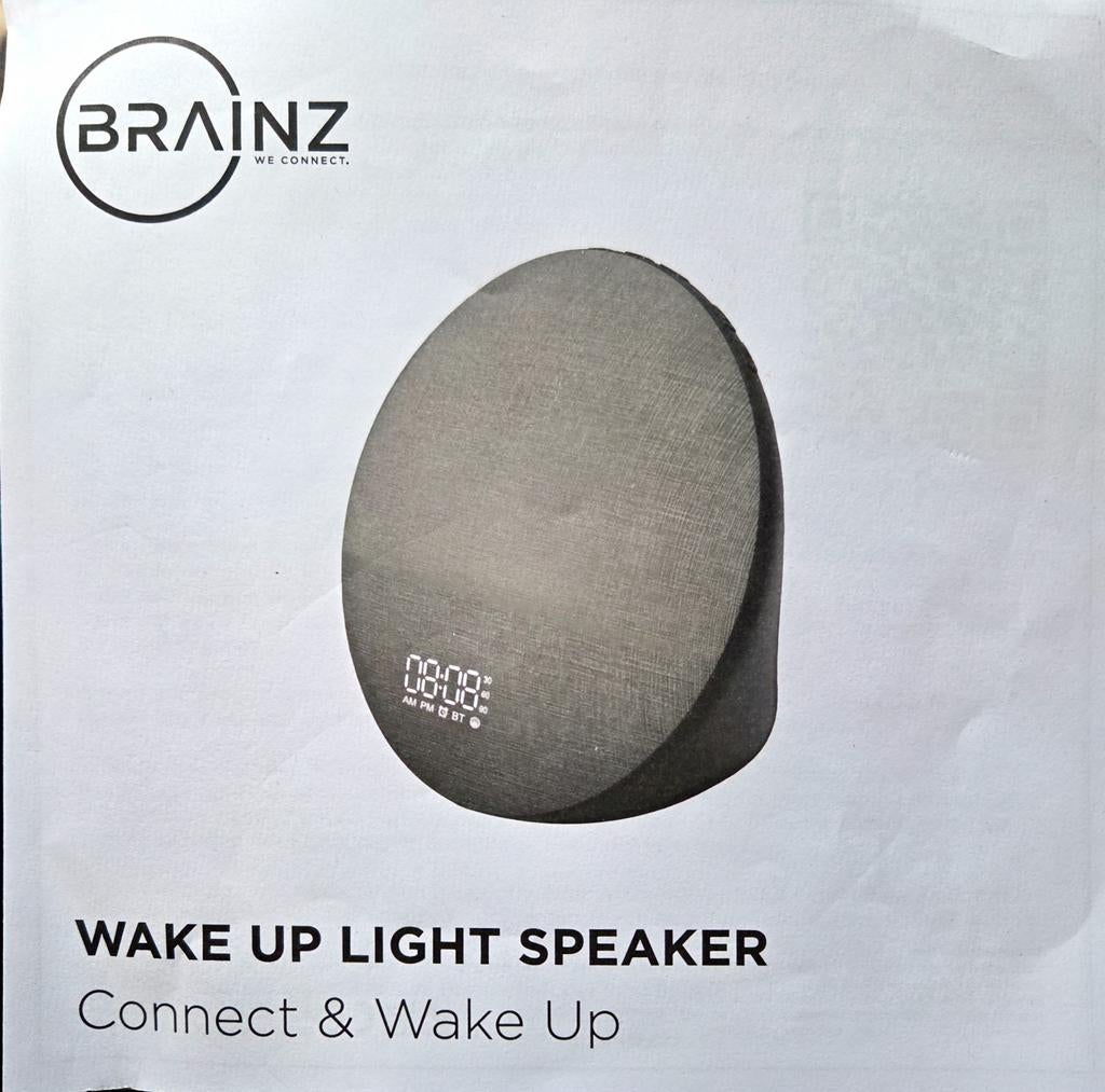 Brainz Wake Up Light Speaker - Wekker met Licht en Geluid, Witgoed en Apparatuur, Wekkers, Ophalen of Verzenden, Gebruikt