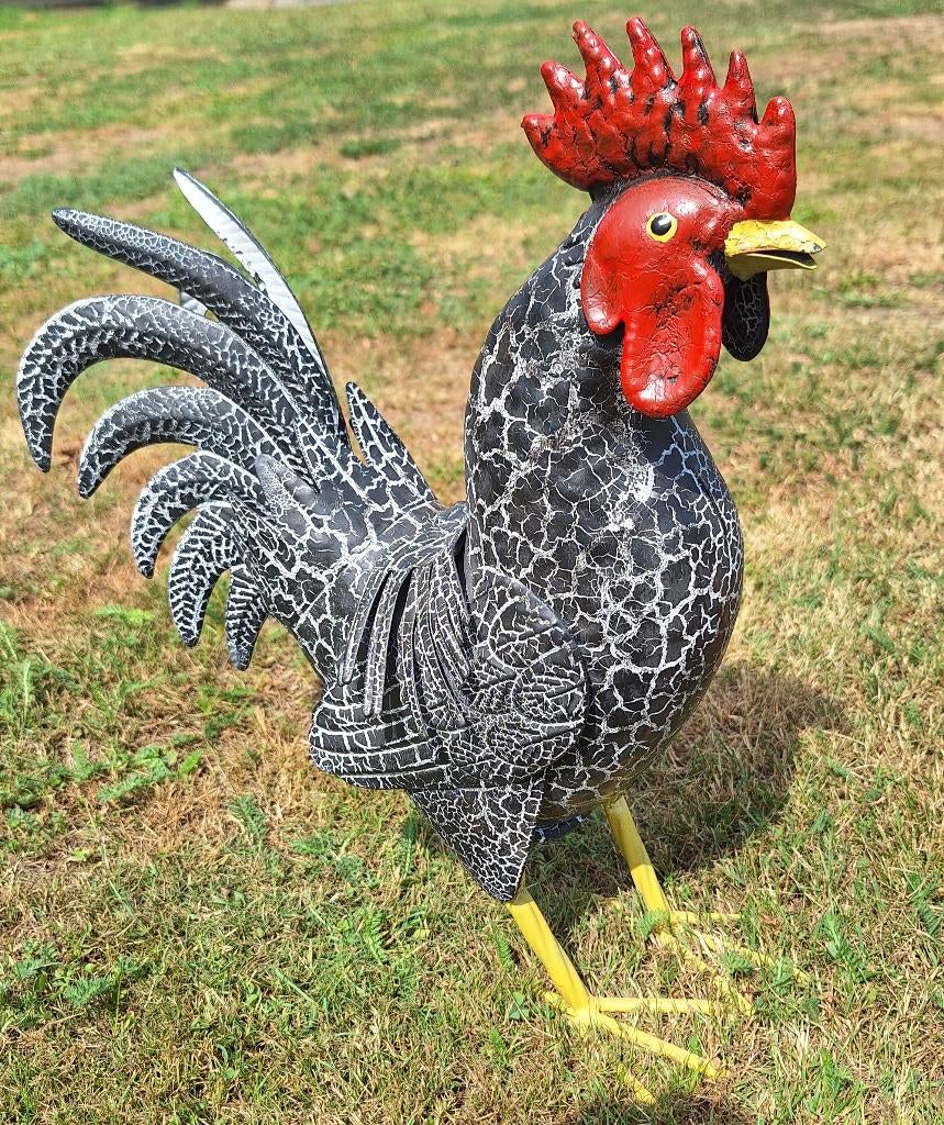 Nieuw metalen haan, Verzenden, Nieuw, Metaal, Dierenbeeld