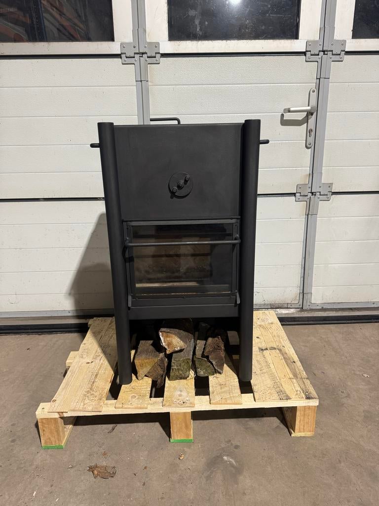 Harrie Leenders HL2 houtkachel – mooie staat, Ophalen, Houtkachel, Zo goed als nieuw, Vrijstaand
