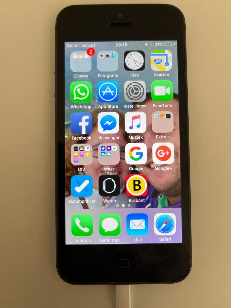 Apple iPhone 5S 16GB zwart, Telecommunicatie, Mobiele telefoons | Apple iPhone, Gebruikt, 16 GB, Zwart, Ophalen of Verzenden