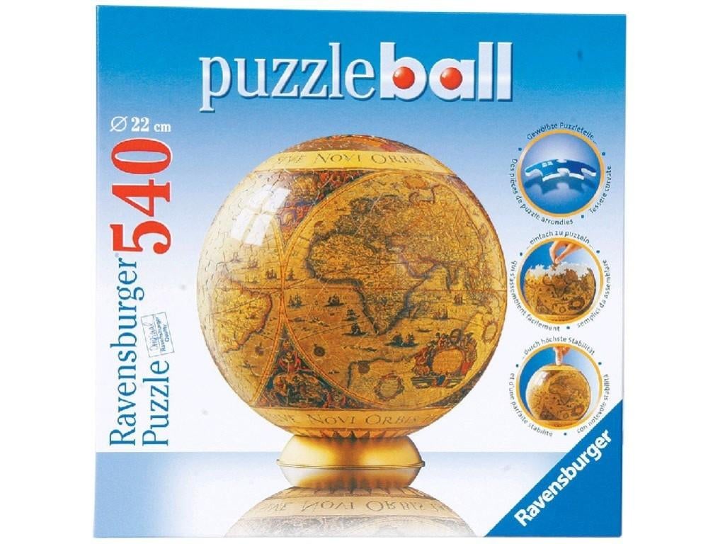 3D PUZZEL globe historische wereld map puzzelbal 540 stuks, Ophalen of Verzenden, 500 t/m 1500 stukjes, Zo goed als nieuw, Rubik's of 3D-puzzel