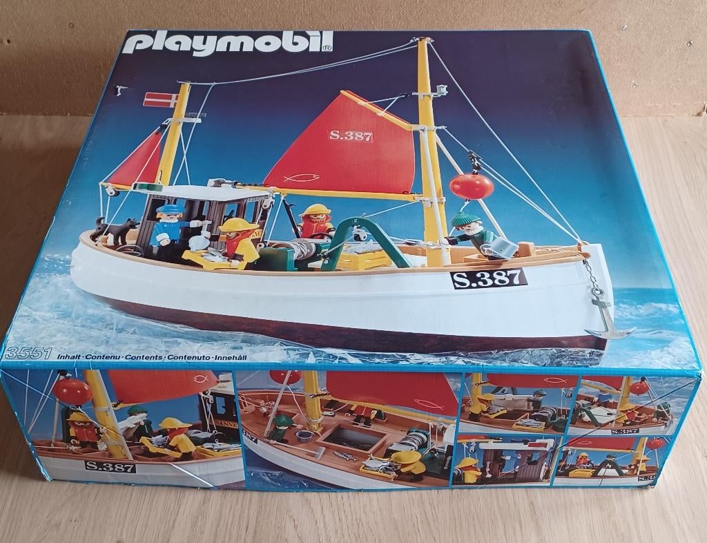 playmobil viskotter/boot suzanne 3551 compleet in OVP, Kinderen en Baby's, Speelgoed | Playmobil, Ophalen of Verzenden, Zo goed als nieuw