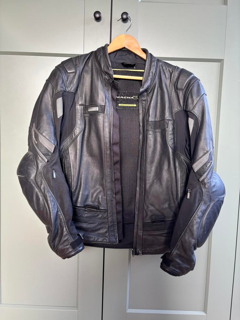 Motorjas Macna 58, Ophalen of Verzenden, Tweedehands, Heren, Jas | leer