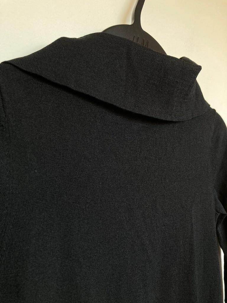 Alpha Studio trui zwart opstaande kraag fijngebreid IT 40/S, Maat 38/40 (M), FFW S.r.l., Zwart, Cs.alphastudio@the-ffw.com