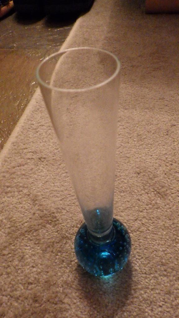 vintage spijkervaasje in de kleur blauw, Ophalen of Verzenden, Huis en Inrichting