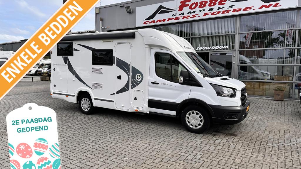 Compact met Enkele bedden De Chausson First Line S697 '2023, Luifel, Ringverwarming, Tot en met 2, Half-integraal