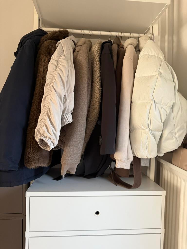 Kledingkast/garderobekast voor hal met schoenenrek, Huis en Inrichting, Kasten | Kledingkasten, Met plank(en), Gebruikt, Metaal