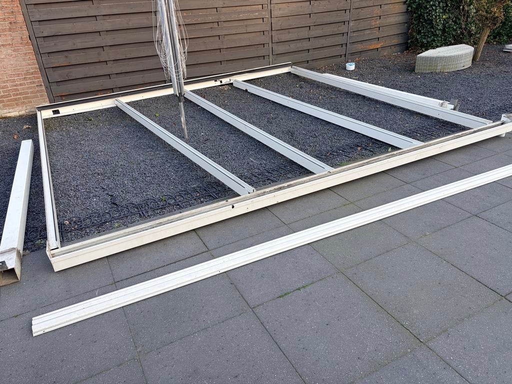 Aluminium overkapping 440x405 . gedemonteerd, Tuin en Terras, Overkappingen, Ophalen of Verzenden, Gebruikt, Overige typen