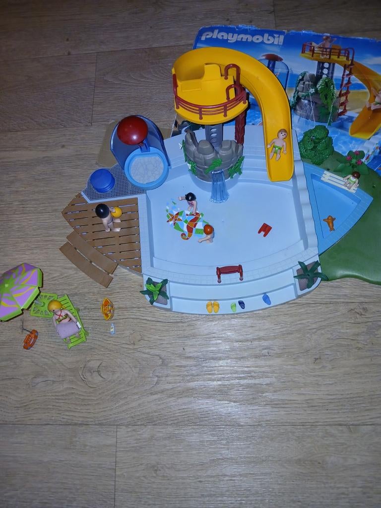 Playmobil 4858 Zwembad met Glijbaan, Ophalen of Verzenden, Gebruikt