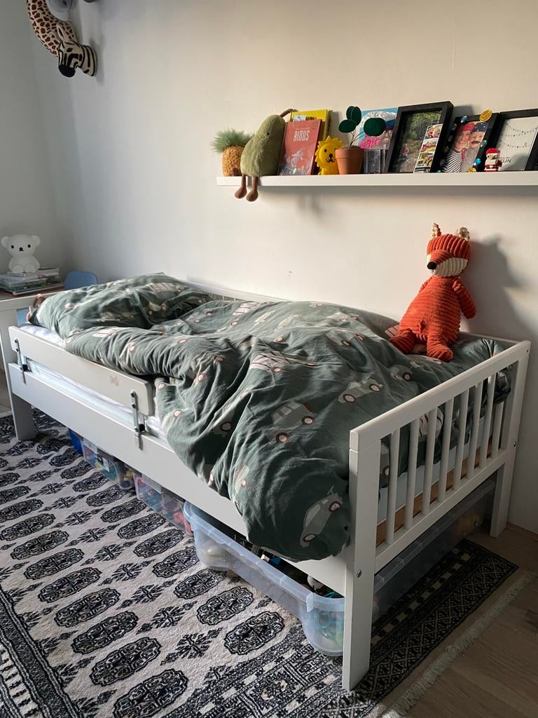 Kinderbed met uitvalbescherming, Ophalen, Gebruikt, 70 tot 85 cm, Lattenbodem