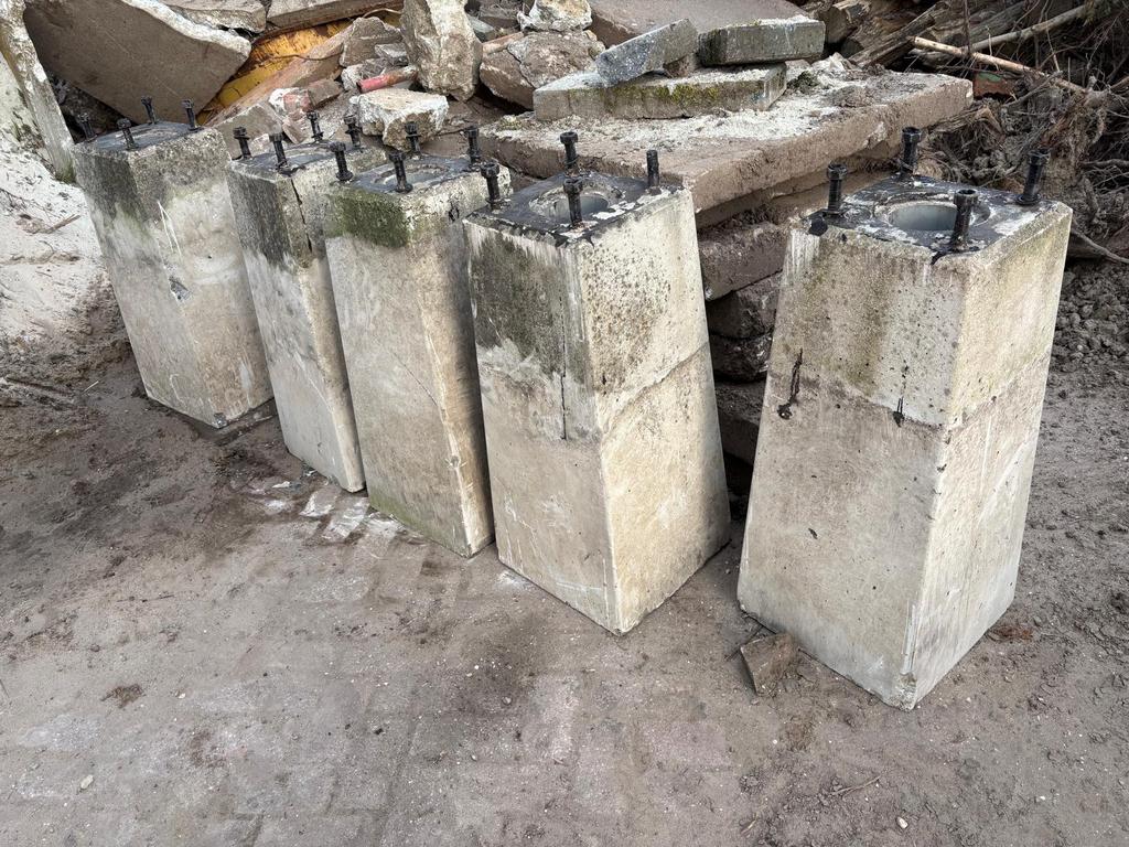 5x zware betonpoer betonpoeren, Tuin en Terras, Overkappingen, Ophalen, Gebruikt, Carport