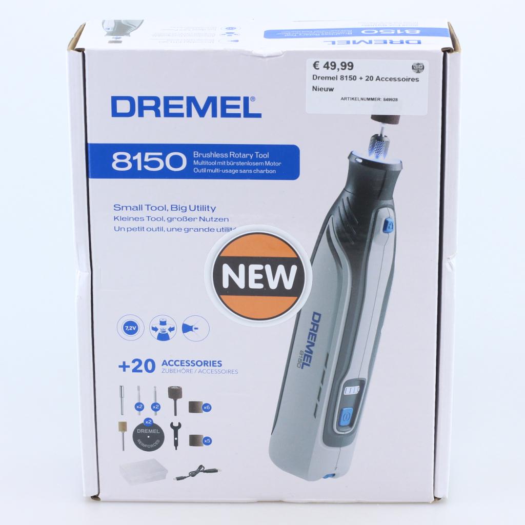 Dremel 8150 + 20 Accessoires Nieuw, Dremel, Nieuw, https://www.dremel.com/nl/nl/ondersteuning/contact, 4902 North Lilly Road, Menomonee Falls, WI 53051, Verenigde Staten