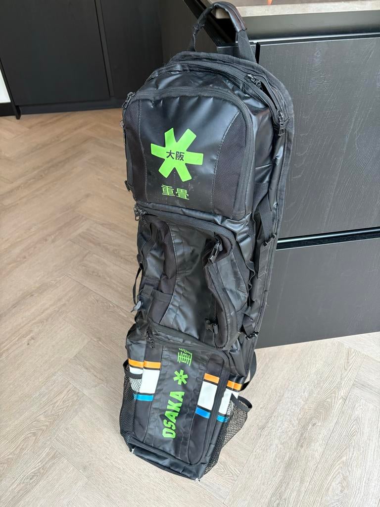 Osaka hockeytas - Zwart met groen logo, Sport en Fitness, Hockey, Ophalen of Verzenden, Gebruikt, Tas