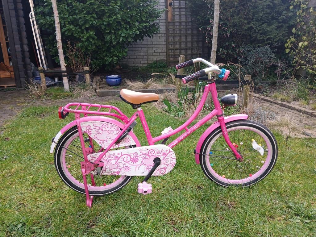 Roze meisjesfiets Popal 20 inch, Fietsen en Brommers, Ophalen, Gebruikt, 20 inch, Popal