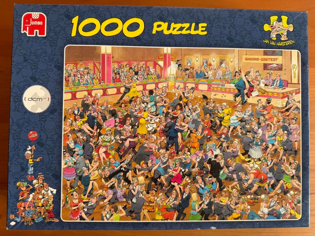 Jan van Haasteren puzzel Stijldansen 1000 stukjes, Ophalen of Verzenden, 500 t/m 1500 stukjes, Zo goed als nieuw
