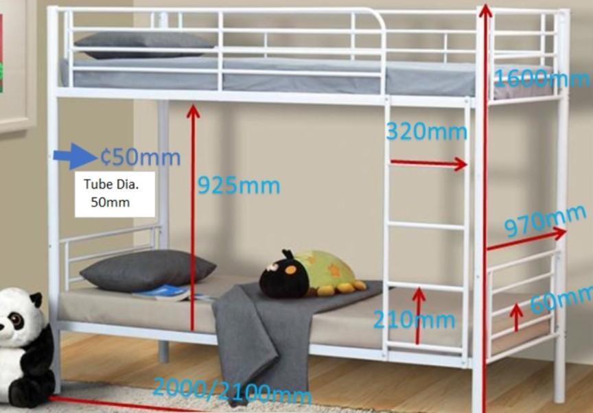 Lucas stapelbed - 90x200 - Wit, Niet ingevuld, Niet ingevuld, Nieuw, Ophalen of Verzenden